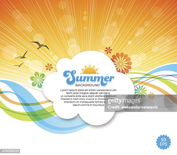 summer background - summer frame stock illustrations