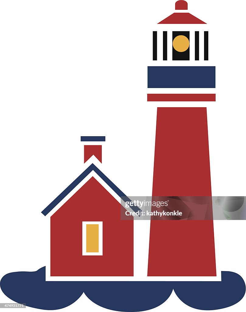 Lighthouse icon in color