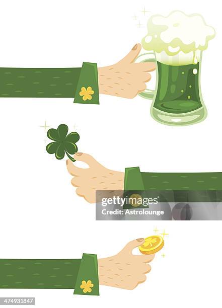 st. patrick's day - ehemalige irische währung stock-grafiken, -clipart, -cartoons und -symbole