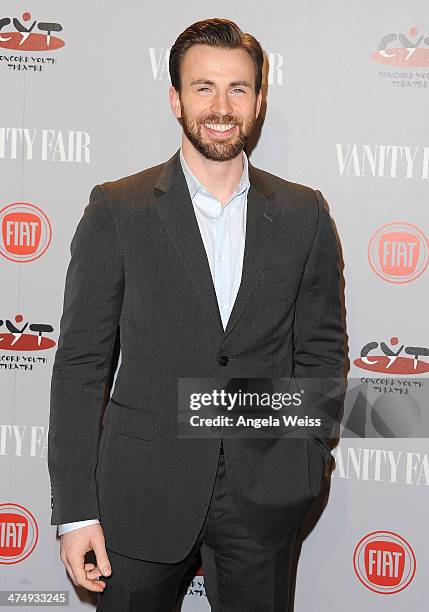 Host Chris Evans attends the Vanity Fair Campaign Hollywood 'Young Hollywood' party sponsored by Fiat at No Vacancy on February 25, 2014 in Los...