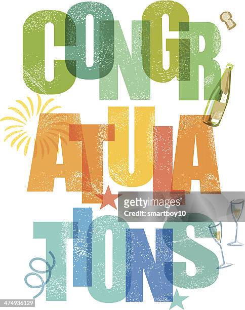 congratulations - well done stock illustrations