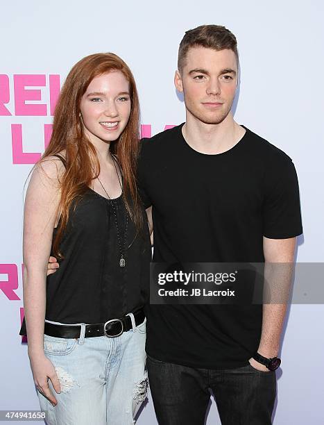 Gabriel Basso and Annalise Basso attends the 'Barely Lethal' Los Angeles Special Screening on May 27, 2015 in Hollywood, California.