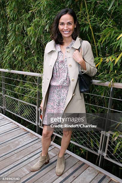 Actress Ines Sastre attends the 2015 Roland Garros French Tennis Open - Day Five, on May 28, 2015 in Paris, France.