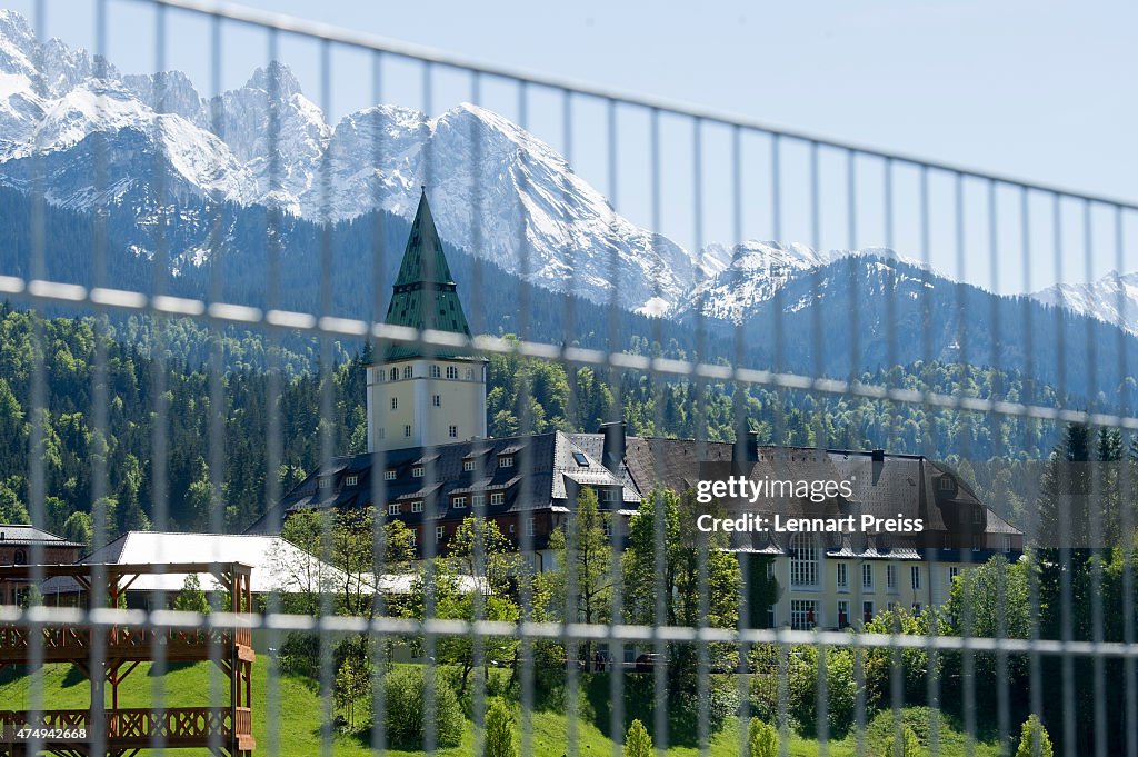 Police Prepare For G7 Summit At Schloss Elmau