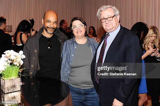 Rodney McMillian, Cathy Opie and Steven Lavine CalArts Art Benefit And Auction Los Angeles Opening Reception At Regen Projects on February 25, 2014...
