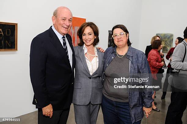 Bruce Karatz, Lilly Tartikoff and Cathy Opie attend CalArts Art Benefit And Auction Los Angeles Opening Reception At Regen Projects on February 25,...