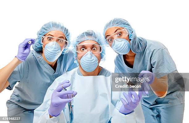 surgery - funny surgical masks stockfoto's en -beelden