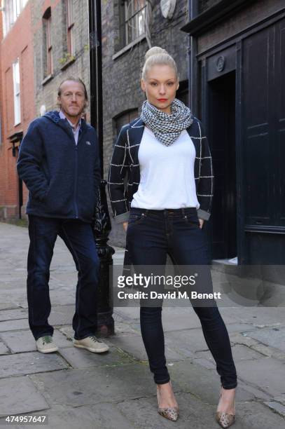 MyAnna Buring and Jerome Flynn pose for the launch of drama 'Ripper Street' on Amazon Prime Instant Video, on February 26, 2014 in London, England.