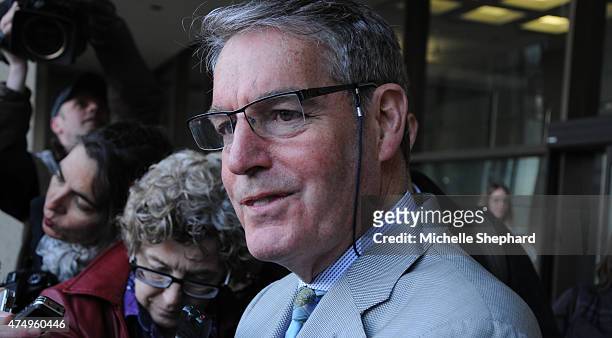 Dennis Edney outside of the courthouse on May 7 shortly after learning his longtime client, Omar Khadr, is freed on bail.