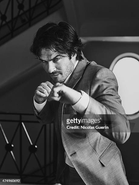 Actor Ian Somerhalder is photographed on May 21, 2015 in Cannes, France.