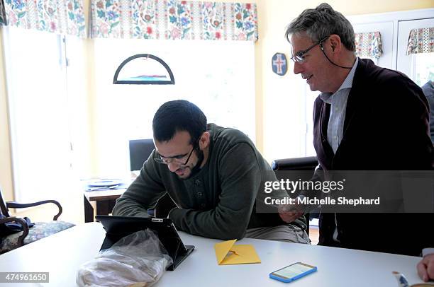 Omar Khadr on May 9 with his longtime Canadian lawyer Dennis Edney. Edney, along with his wife Patricia, have offered the 28-year-old their home...