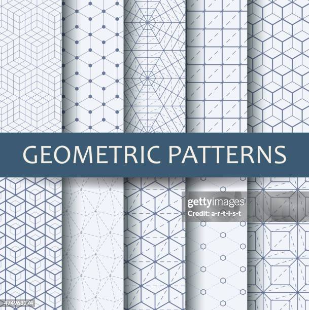 geometric patterns - seamless grid pattern stock illustrations