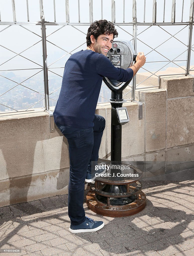 Adrian Grenier Visits The Empire State Building In Celebration Of "Entourage" Premiere