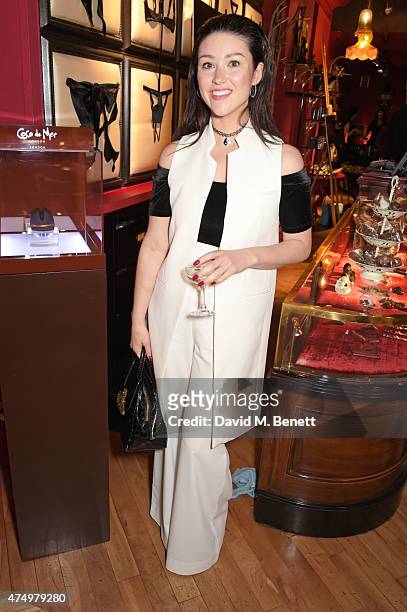 Catherine Harding aka Cat Cavelli attends as Coco de Mer London unveil their new Pleasure Collection featuring the exclusive Pleasure Seed Vibrator...