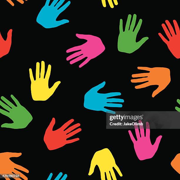 hand pattern colorful - respect background stock illustrations