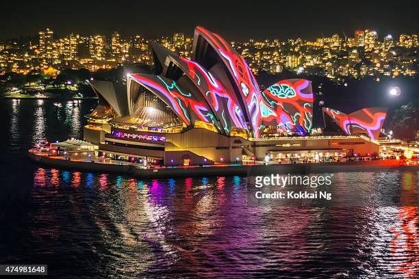 vivid sydney 2015 - sydney opera house - vivid sydney stock pictures, royalty-free photos & images