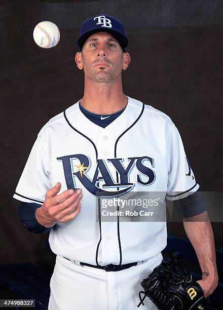 Grant Balfour of the Tampa Bay Rays poses for a portrait at Charlotte Sports Park during photo day on February 26, 2014 in Port Charlotte, Florida.