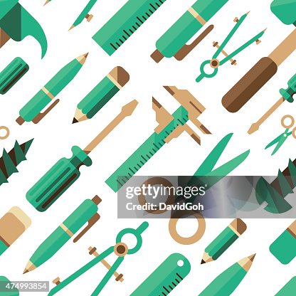 Flat Design Elements Seamless Pattern Flat Design Elements Seamless Pattern
