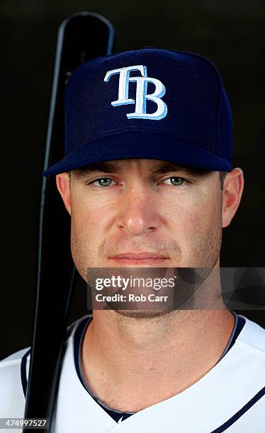 Jayson Nix of the Tampa Bay Rays poses for a portrait at Charlotte Sports Park during photo day on February 26, 2014 in Port Charlotte, Florida.