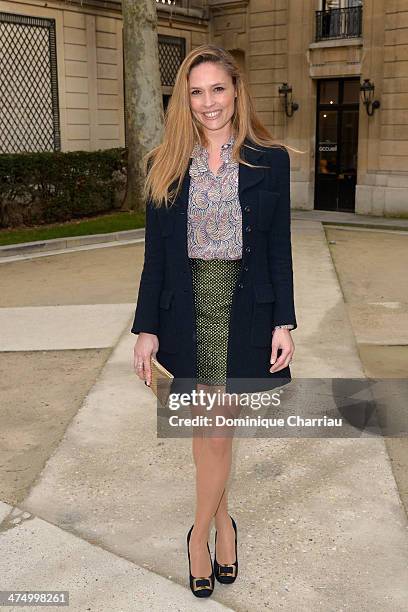 Llilou Fogli attends the Alexis Mabille show as part of the Paris Fashion Week Womenswear Fall/Winter 2014-2015 on February 26, 2014 in Paris, France.