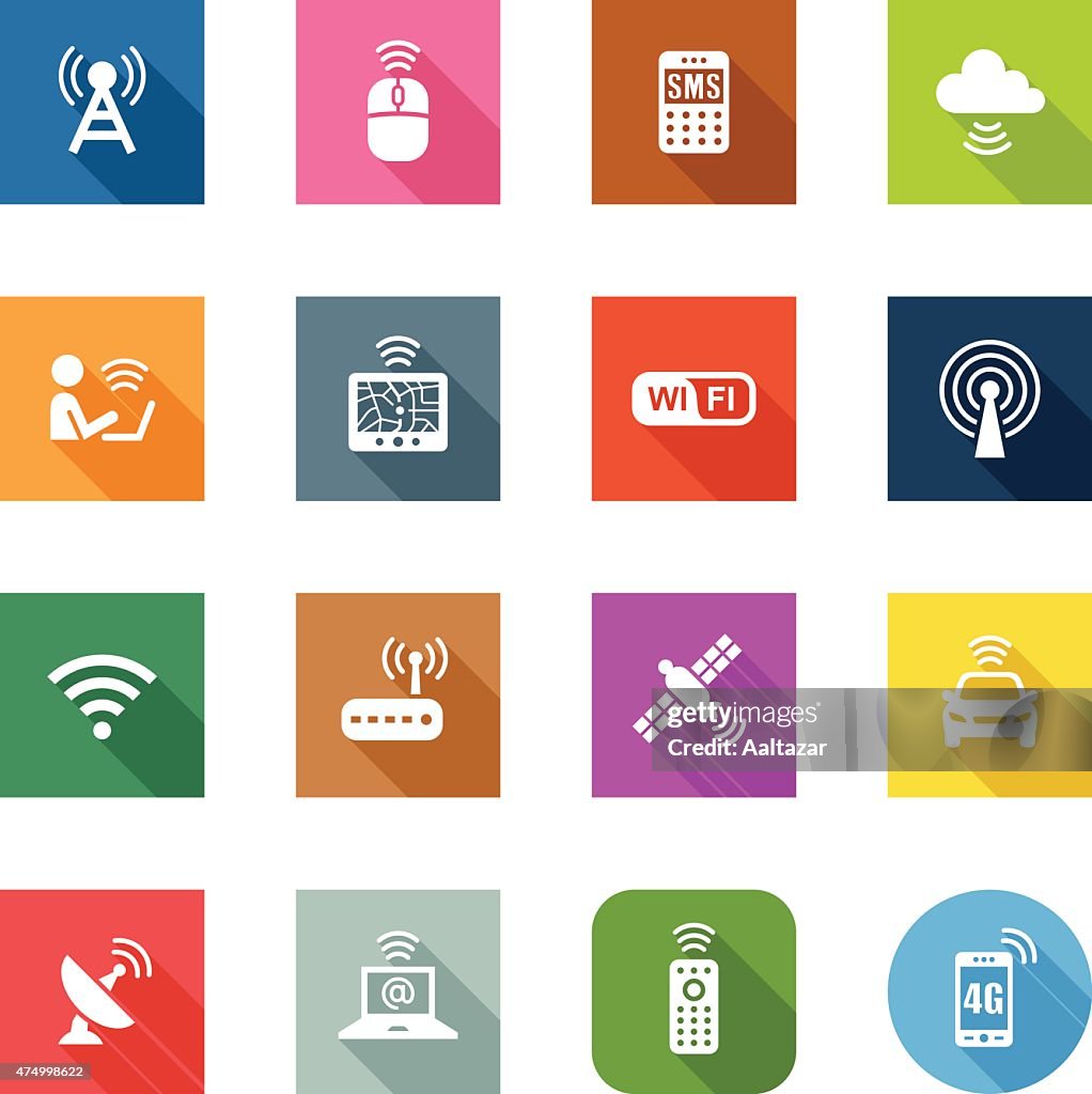 Flat Icons - Wireless Technology