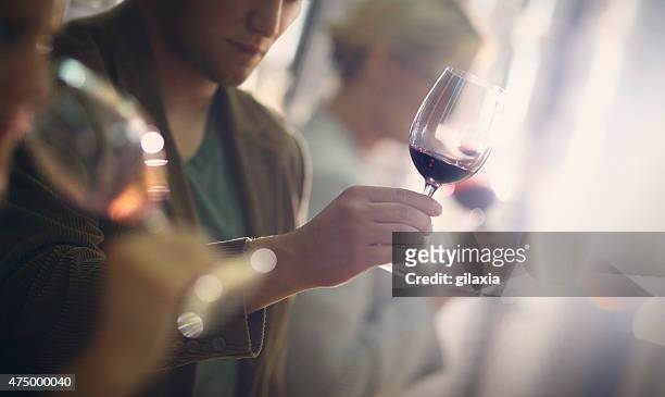 wine tasting event. - wine cellar stock pictures, royalty-free photos & images