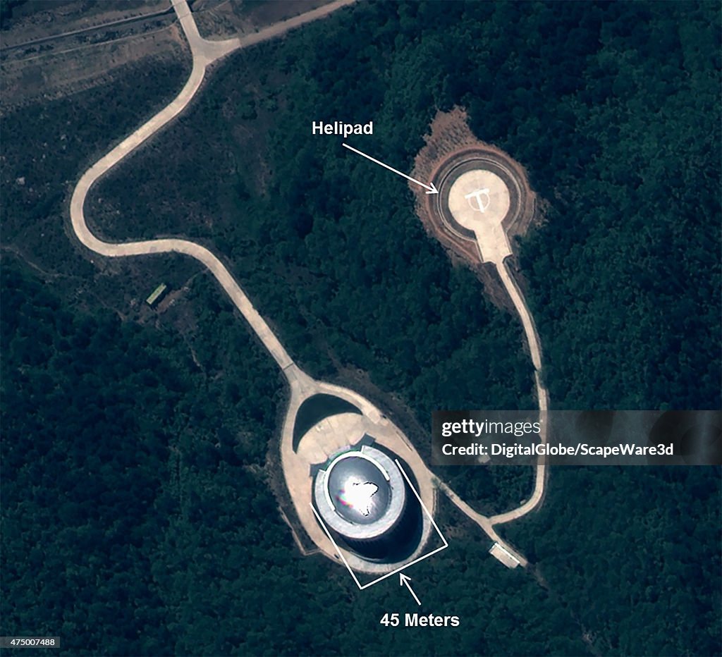 Figure 8. No activity at the Mission Control Building. Note: image rotated. Date: May 16, 2015. Credit: DigitalGlobe/38 North.