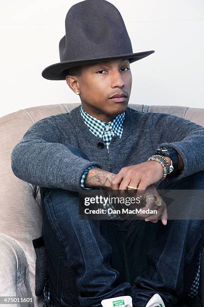 Singer/songwriter Pharrell Williams is photographed for USA Today on February 10, 2014 in Los Angeles, California.