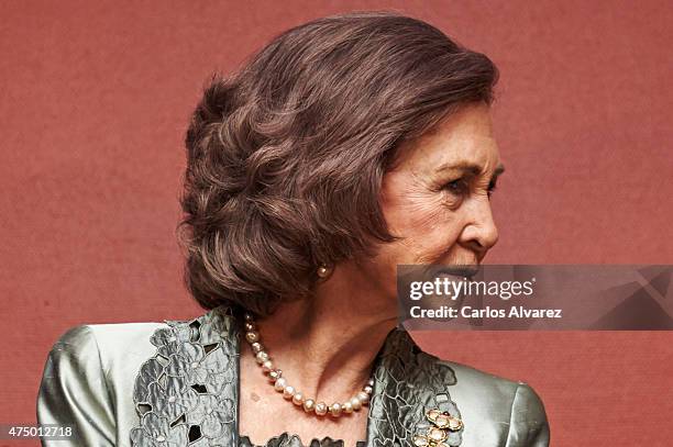 Queen Sofia attends RTVE Orchestra 50th anniversary concert at the Monumental Theater on May 28, 2015 in Madrid, Spain.