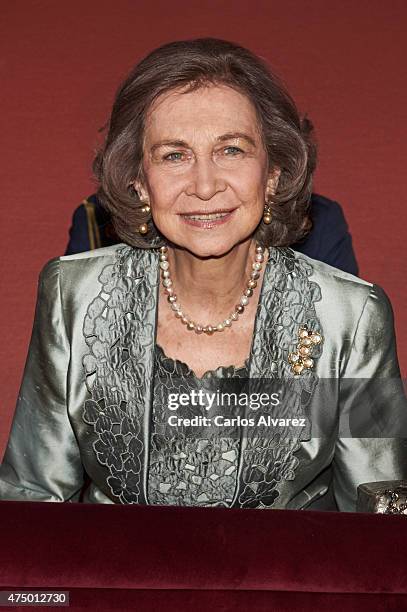 Queen Sofia attends RTVE Orchestra 50th anniversary concert at the Monumental Theater on May 28, 2015 in Madrid, Spain.