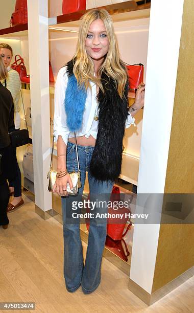 Laura Whitmore attends the launch of the New Folli Follie Flagship Store on Oxford Street on May 28, 2015 in London, England.