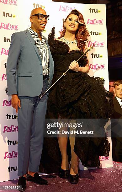 Winner of Ru Paul's Drag Race, The Vivienne and Ru Paul at the final of RuPaul's Drag Race 'UK Ambassador' hosted by truTV and RuPaul at Cafe De...