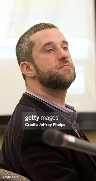 Dustin Diamond looks at his attorney during his trial in the Ozaukee County Courthouse May 28, 2015 in Port Washington, Wisconsin. Diamond, best...