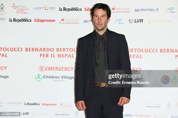 Keanu Reeves attends the 'Bernardo Bertolucci Per Il Nepal' Charity Event at Auditorium Parco Della Musica on May 28, 2015 in Rome, Italy.