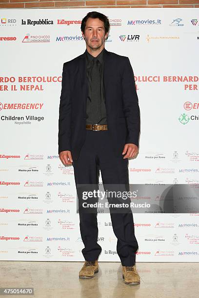 Keanu Reeves attends the 'Bernardo Bertolucci Per Il Nepal' Charity Event at Auditorium Parco Della Musica on May 28, 2015 in Rome, Italy.