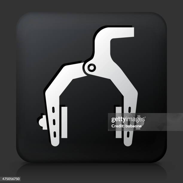black square button with bike brakes - tail lights stock illustrations
