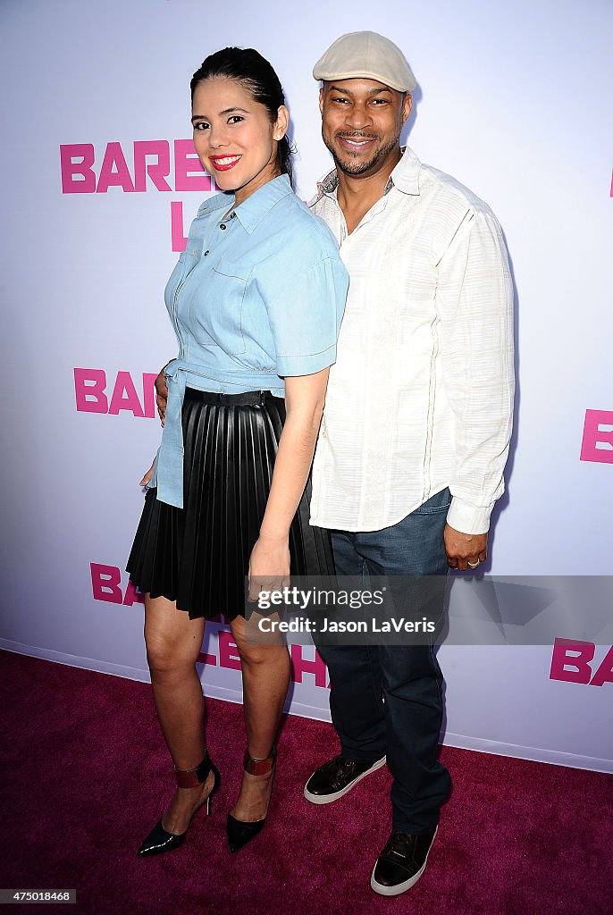 Actor Finesse Mitchell and wife Adris DeBarge attend the premiere of