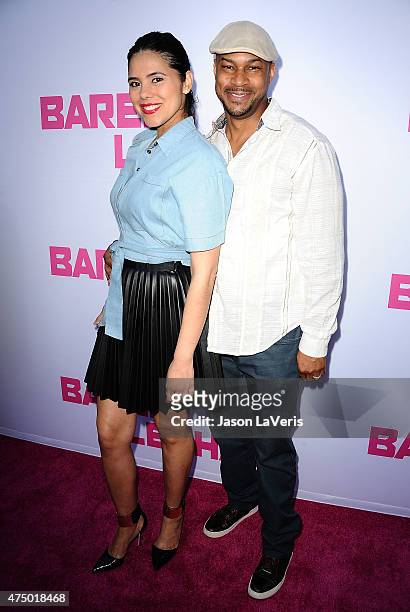 Actor Finesse Mitchell and wife Adris DeBarge attend the premiere of "Barely Lethal" at ArcLight Hollywood on May 27, 2015 in Hollywood, California.
