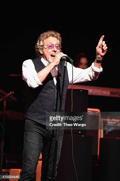 Roger Daltrey of The Who performs onstage during the MusiCares MAP Fund Benefit Concert at Best Buy Theater on May 28, 2015 in New York City. All...