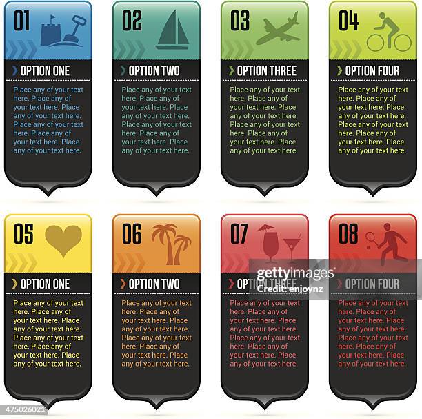 infographic tabs - knowledge management system stock illustrations