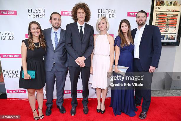 Ana Lenuzza, Producer Michael Ross, Director Andrew Morgan, Emily Morgan, Associate Producer Laura Piety and Brandon Piety attend 'The True Cost' New...