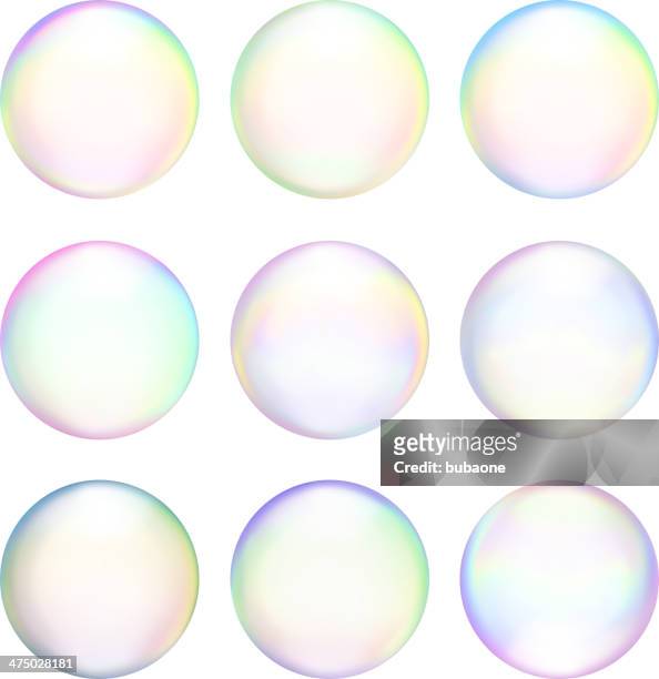 soap bubbles lizenzfreie vektor icon-set-set & auswahl - soapbubble stock-grafiken, -clipart, -cartoons und -symbole