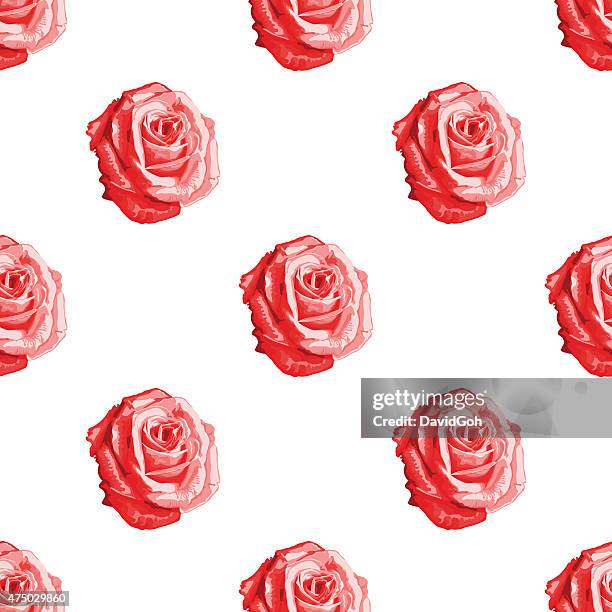 valentine's day rose pattern - seamless rose pattern stock illustrations