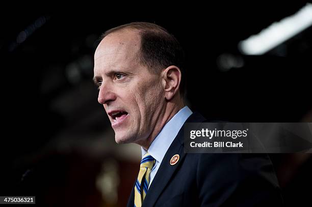 House Ways and Means Chairman Dave Camp, R-Mich. Holds a news conference to introduce tax reform legislation in the Capitol on Wednesday, Feb. 26,...