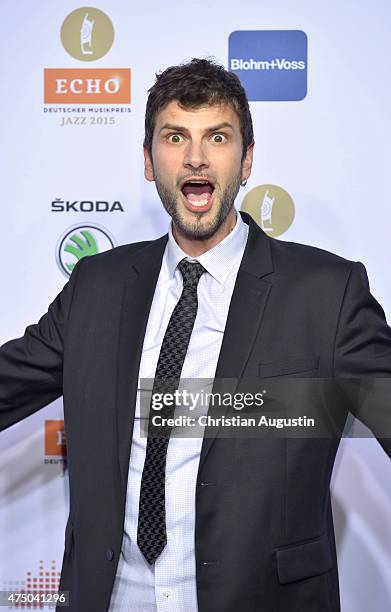 Vincent Peirani attends the Echo Jazz 2015 at the dockyard of Blohm+Voss on May 28, 2015 in Hamburg, Germany.