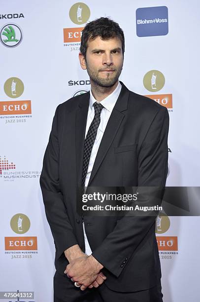 Vincent Peirani attends the Echo Jazz 2015 at the dockyard of Blohm+Voss on May 28, 2015 in Hamburg, Germany.