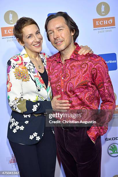 Stacey Kent and Jim Tomlinson attend the Echo Jazz 2015 at the dockyard of Blohm+Voss on May 28, 2015 in Hamburg, Germany.