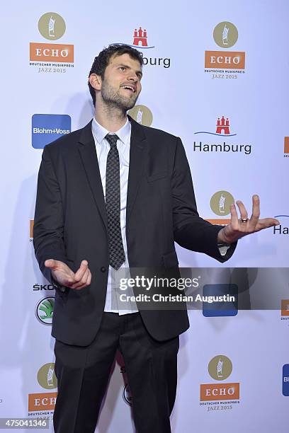 Vincent Peirani attends the Echo Jazz 2015 at the dockyard of Blohm+Voss on May 28, 2015 in Hamburg, Germany.