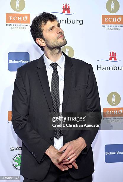 Vincent Peirani attends the Echo Jazz 2015 at the dockyard of Blohm+Voss on May 28, 2015 in Hamburg, Germany.