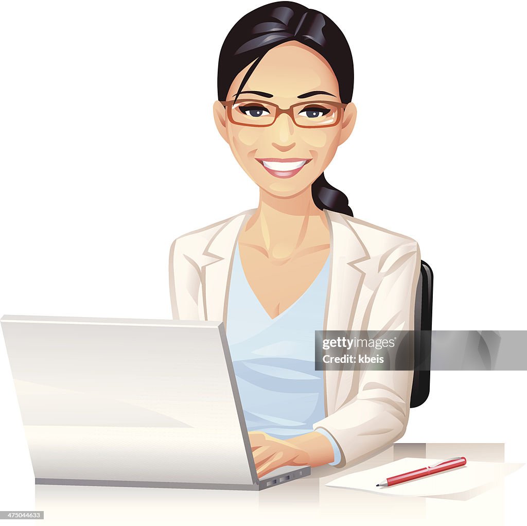 Young Woman With Laptop